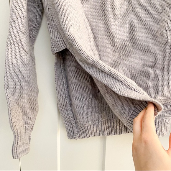 Lululemon Yin To You Crewneck Merino Wool Chunky Knit  Sweater Split Side - Picture 8 of 11